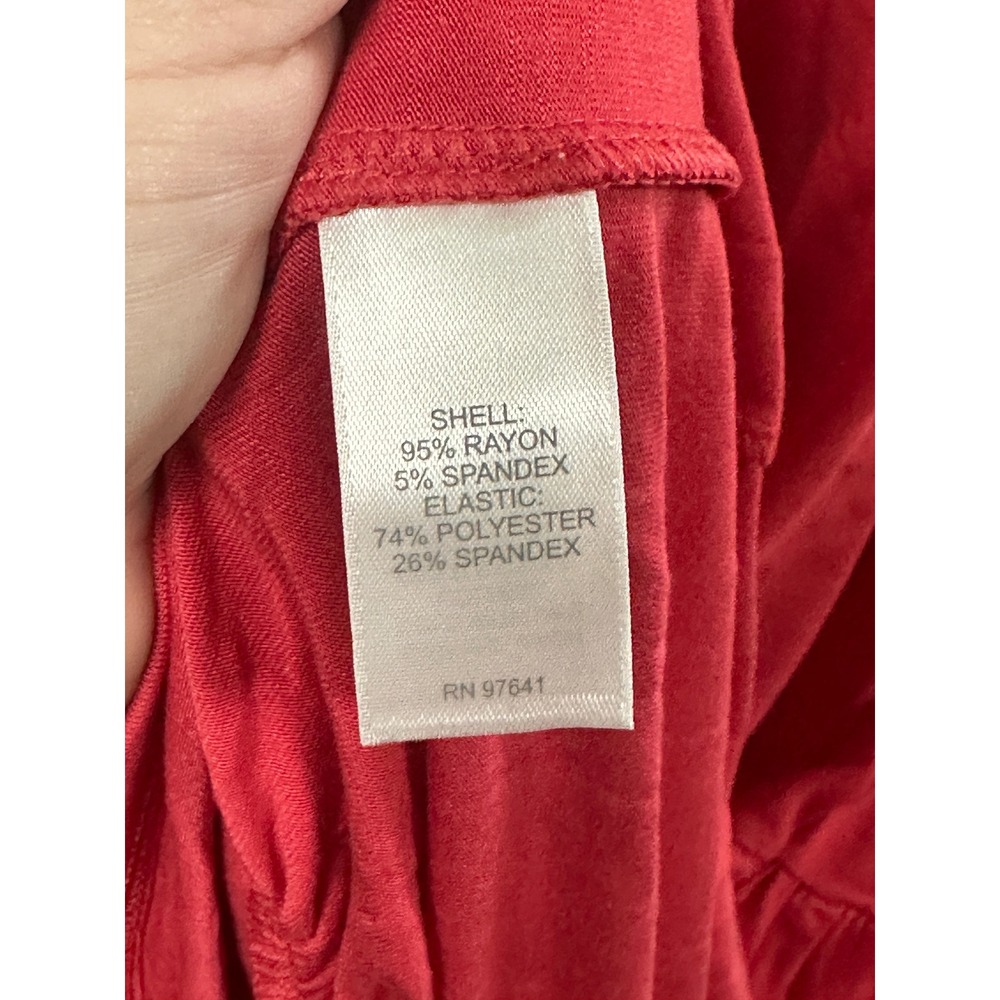 J. Jill Pink Smocked Tiered Midi Dress Womens XL Sleeveless V-Neck Rayon Stretch - Picture 3 of 4